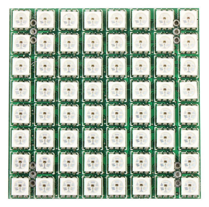 INTELLIGENT LED SOLUTIONS ILPR-K506-RGB1-08X08-SK105-01. LED Module, Board+LED, 64 LEDs, Square, Red/Green/Blue, 5 VDC, 70 &deg;C