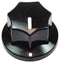 VISHAY ACCKPS1412NLR14 Knob, Plastic, Black, Skirted Shaft, 6.35 mm, ABS (Acrylonitrile Butadiene Styrene)