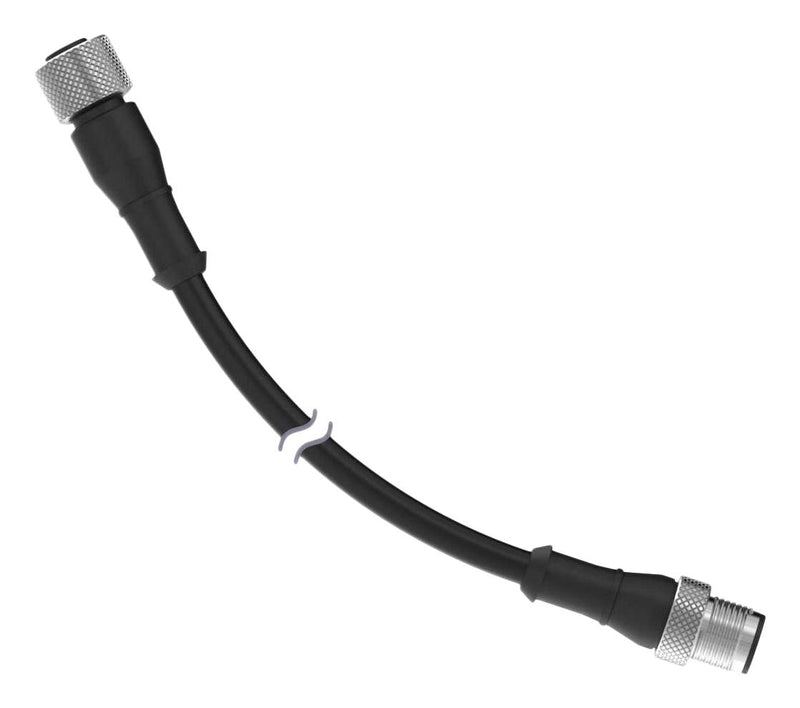 BANNER ENGINEERING BC-M8F5B-M12M5-24-0.5 SENSOR CORD, 5P -M8 RCPT-M12 PLUG, 19.7"