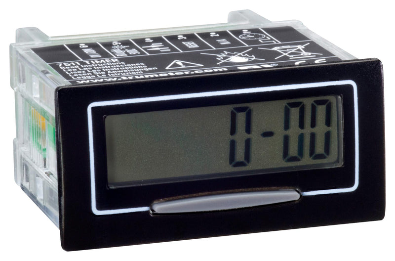 TRUMETER 7511HV Hour Meter, 8 Digit, 4 Time Range, 240 VAC, Screw Terminal, 45 mm x 22.5 mm Panel, 7511 Series