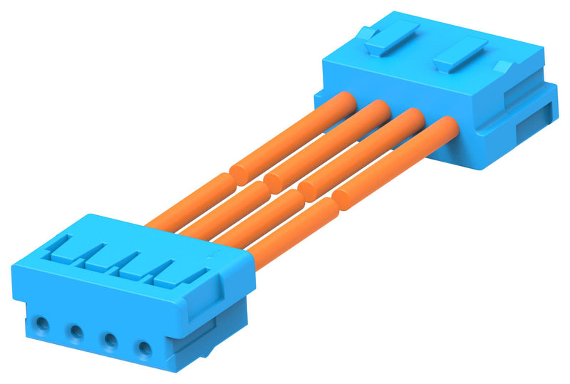 TE CONNECTIVITY 2405869-4 Cable Assembly, CN1 Connector to CN2 Connector, 4 Ways, 2 mm, 1 Row, 300 mm, 11.8 "