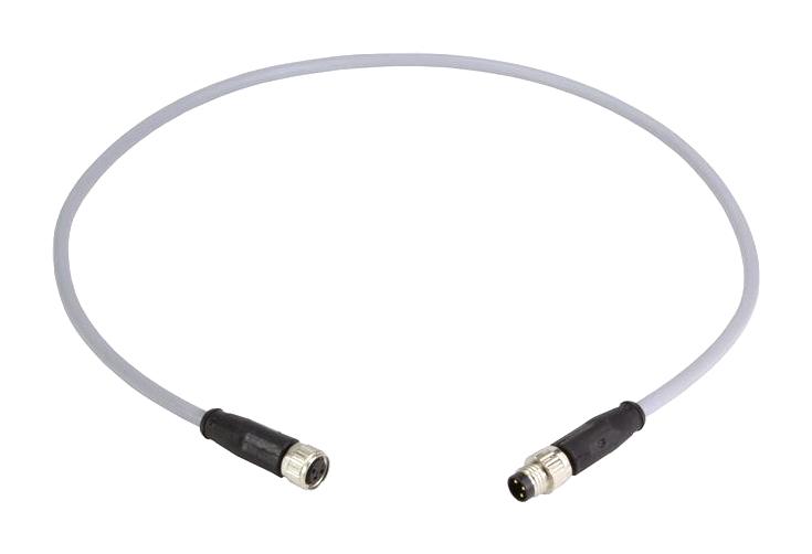 HARTING 21348081380005 CABLE ASSY, 3P M8 PLUG-RCPT, 19.7", GRY