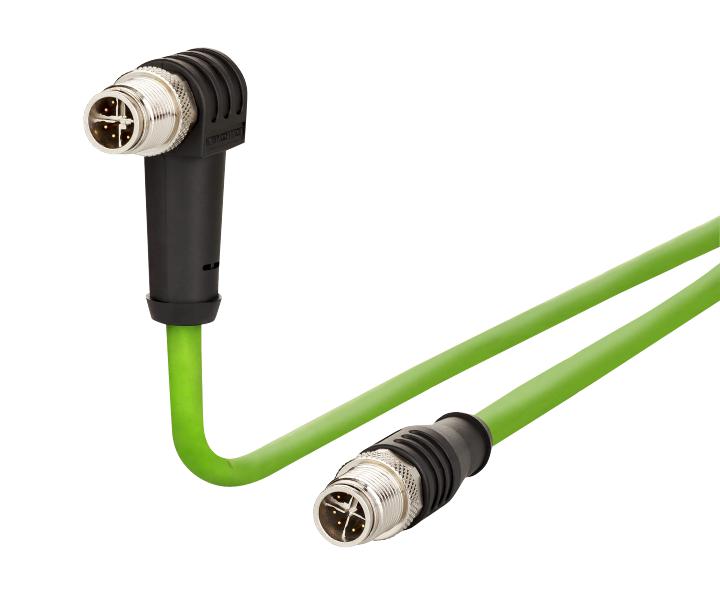 METZ CONNECT 142M2X1C010 Sensor Cable, M12 Plug, 90&deg; M12 Plug, 8 Positions, 1 m, 3.28 ft