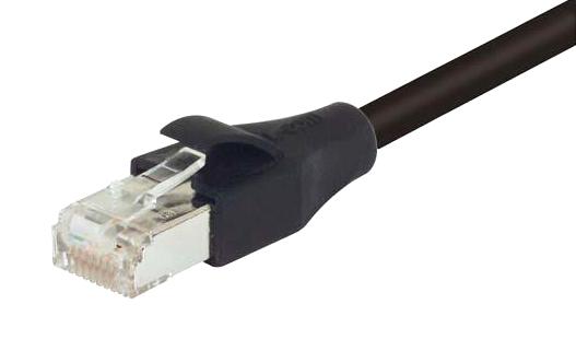 L-COM TRD855SIGBLK-15 Ethernet Cable, Cat5e, RJ45 Plug to RJ45 Plug, SSTP (Screened Shielded Twisted Pair), Black