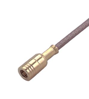 HUBER+SUHNER 11"SMB-50-2-41/111"NE RF / Coaxial Connector, SMB Coaxial, Straight Plug, Crimp, 50 ohm 22648052