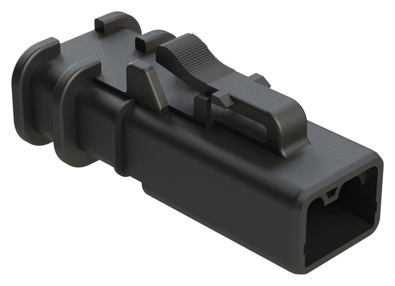 AMPHENOL SINE/TUCHEL ATP06-2S-OMRDBLK AUTOMOTIVE PLUG HOUSING, 2POS, 25A, BLK