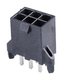 MOLEX 46207-0106 Pin Header, Power, Wire-to-Board, 4.2 mm, 2 Rows, 6 Contacts, Through Hole Straight