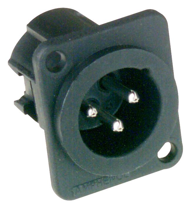 AMPHENOL INDUSTRIAL ACS00E16-10P-003 Circular Connector, ACS Series, MIL-DTL-5015 Series, Wall Mount Receptacle, 3 Contacts, Solder Pin