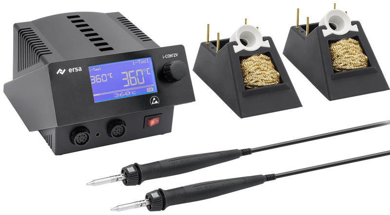 ERSA 0IC2205VIT Soldering Station, 230 VAC, 120 W, 450&deg;C Max, i-CON 2V MK2 Series