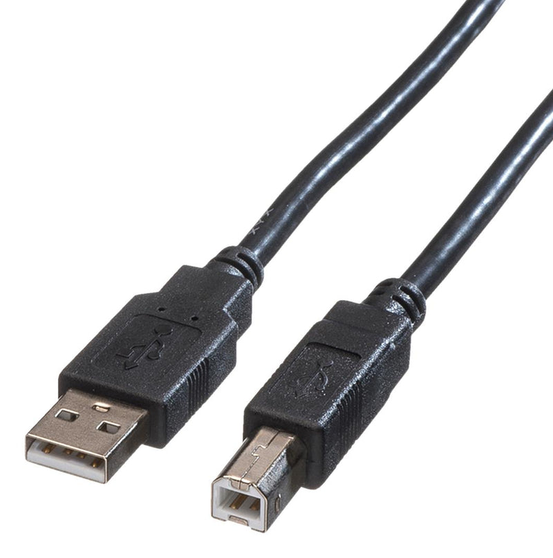 ROLINE 11.44.8808 USB Cable, Type A Plug to Type B Plug, 800 mm, 31.5 ", USB 2.0, Black