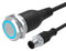 EAO 82-665A.2124 Vandal Resistant Switch, Ring Illuminated, 24V LED, 82 Series, 22 mm, SPDT, Maintained