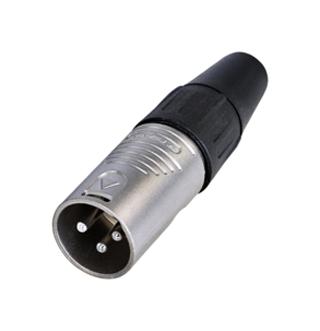 REAN RC3M XLR Connector, 3 Contacts, Plug, Cable Mount, Silver Plated Contacts, Zinc Body