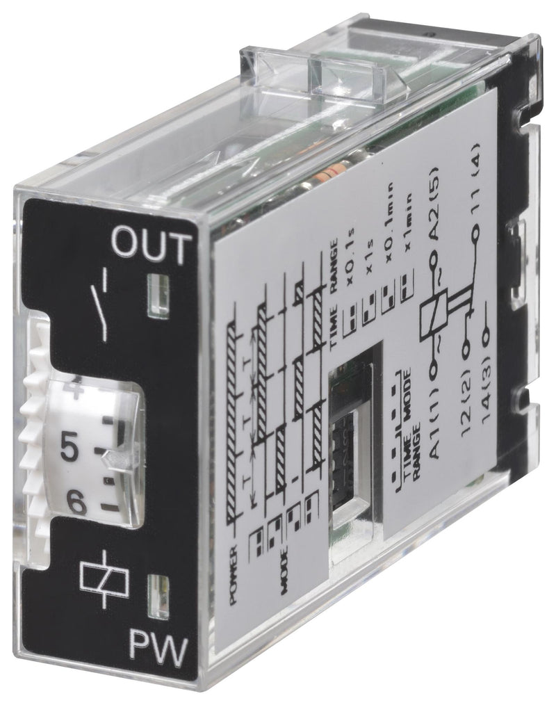 OMRON INDUSTRIAL AUTOMATION H3RN-2-B  DC12 Analogue Timer, H3RN, Multifunction, 4 Ranges, 0.1 s, 10 min, Solid State