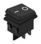 WURTH ELEKTRONIK 471023262152 Rocker Switch, IP65, DPST-NO, Non Illuminated, Panel, Snap-In, Black, WS-RSTV Series