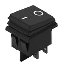 WURTH ELEKTRONIK 471023262153 Rocker Switch, IP65, DPST-NO, Non Illuminated, Panel, Snap-In, Black, WS-RSTV Series
