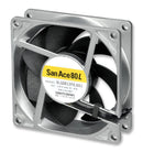 SANYO DENKI 9LG0824P4G001 DC Axial Fan, 24 V, Square, 80 mm, 25 mm, Ball Bearing, 54.3 CFM