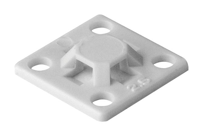 HELLERMANNTYTON MB2A.NN3P Cable Tie Mount, Adhesive, White, Nylon 6.6 (Polyamide 6.6), 13 mm, 13 mm