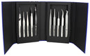 IDEAL-TEK K10HP.IT Tweezer Kit, High Precision, 00D/2A/5/7/15AGAA.NE/259CFR/3C/10G/2AXCPR, 10 Pieces