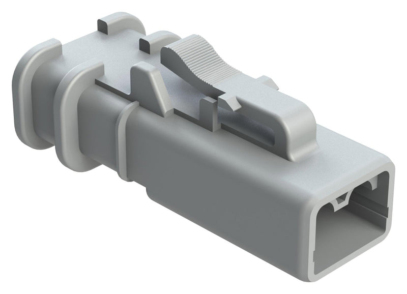 AMPHENOL SINE/TUCHEL ATP06-2S-OMRDGRY AUTOMOTIVE PLUG HOUSING, 2POS, 25A, GRY