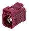 TAOGLAS FK2FDDK RF / Coaxial Connector, Code D, Bordeaux Violet, SMB Fakra Coaxial, Straight Jack, Crimp, 50 ohm