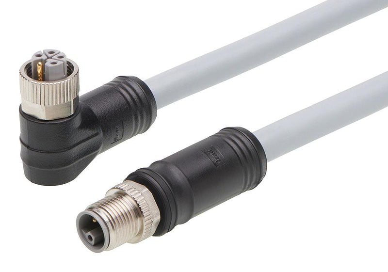 MOLEX 1205010213 Sensor Cable, M12, 90&deg; Micro-Change Receptacle, Micro-Change Plug, 5 Positions, 10 m, 32.8 ft LLP5031B66M100