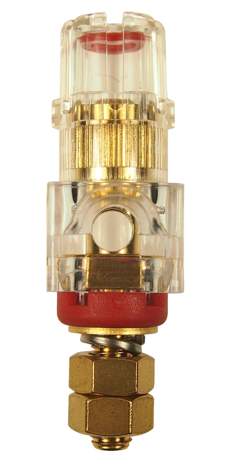 MULTICOMP PRO MP - CL159801A Binding Post, 60 A, Gold Plated Contacts, Panel Mount, Red, Transparent