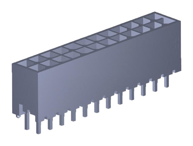 MOLEX 206832-2401 Pin Header, Power, 3 mm, 2 Rows, 24 Contacts, Through Hole Straight, Micro-Fit+ 206832
