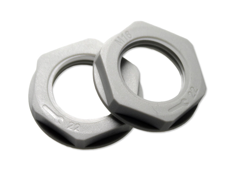 MULTICOMP PRO MP015348 Locknut, Pack of 10, M16 x 1.5, Nylon (Polyamide), 5 mm