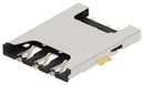 TE CONNECTIVITY 2452808-1 Memory Card Connector, Nano SIM, Push-Pull, 7 Contacts, Copper Alloy, Gold Plated Contacts