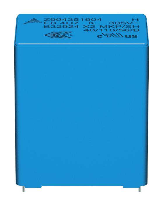 EPCOS B32926H3685M000 Safety Capacitor, Metallized PP, Radial Box - 2 Pin, 6.8 &micro;F, &plusmn; 20%, X2, Through Hole