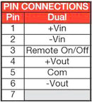 XP POWER JTL3024D15 Isolated Through Hole DC/DC Converter, 4:1 Input, ITE, DIP, 4:1, 30 W, 2 Output, 15 V