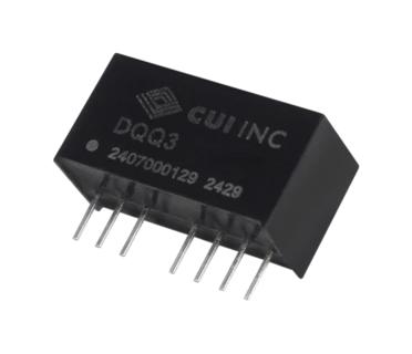 CUI DQQ3-24-S5-S Isolated Through Hole DC/DC Converter, ITE, SIP, 4:1, 3 W, 1 Output, 5 VDC