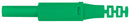 SCHUTZINGER SFK 30 S NI / OK / GN Banana Test Connector, Plug, Cable Mount, 32 A, 1 kV, Nickel Plated Contacts, Green