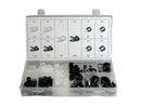 MULTICOMP PRO MP014766 Nylon and Rubber Coated Clamp, 90 Pieces of 1/4", 1/8", 3/16", 3/8", 5/16", 7/16" Clamp Assortment