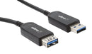 BULGIN LIMITED AOUS1/030 USB Cable, Up to 5Gbps, Type A Plug to Type A Receptacle, 30 m, 98.4 ft, USB 3.2, Black