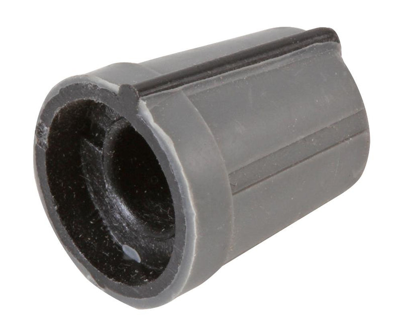MULTICOMP CR-R4-6 Knob, Round with Indicator Line, 6 mm, 13.2 mm, D Shaft, Rubber with Plastic Insert