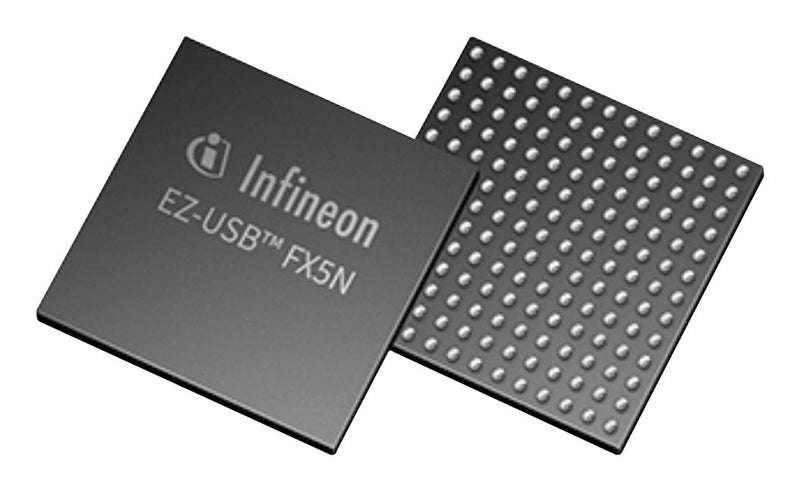 INFINEON CYUSB3282FCAXIXQMA1 USB Interface, EZ-USB, 512KB Flash, USB Peripheral Controller, USB 3.2 Gen 1, 1.62 V, 3.63 V, FBGA