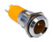 CML INNOVATIVE TECHNOLOGIES 192102Z2 LED Panel Mount Indicator, Yellow, 12 V, 14 mm, 20 mA, 60 mcd, IP67