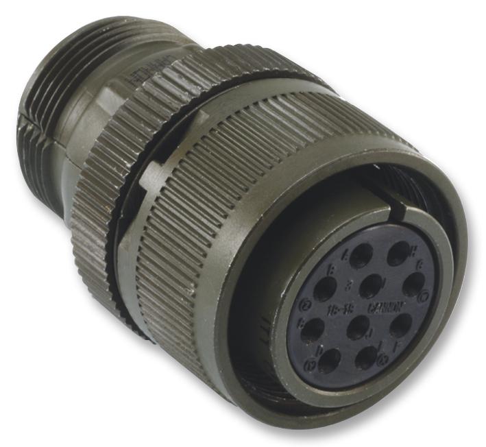 AMPHENOL INDUSTRIAL CS3106A18-1S-SR Circular Connector, CS Series, MIL-DTL-5015 Series, Straight Plug, 10 Contacts, Solder Socket