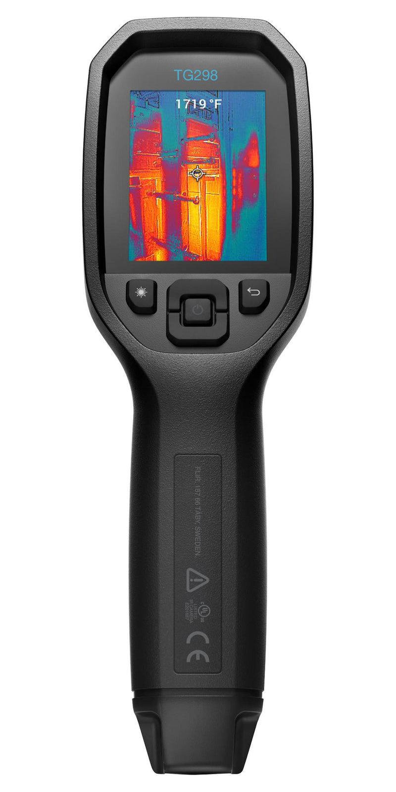 FLIR TG298 Thermal Imager, w/Bullseye Laser, -25 &deg;C, 1080 &deg;C, 160 x 120, 0.05 &deg;C, 44&deg; x 57&deg;, 500 mm