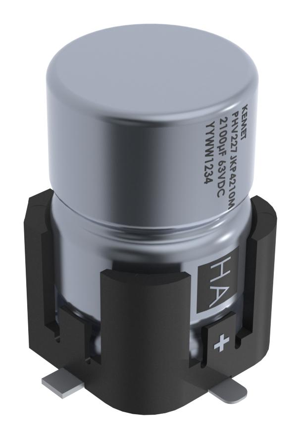 KEMET PHV227JKL4140ME4 Hybrid Aluminium Electrolytic Capacitor, 1400 &micro;F, &plusmn; 20%, 35 V, Vertical Radial Crown - SMD