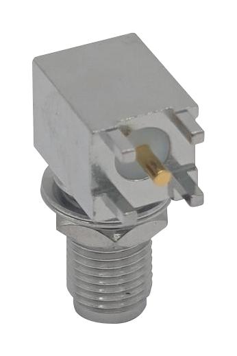 MUELLER ELECTRIC BU-1420701506 RF / Coaxial Connector, SMA Coaxial, Right Angle Bulkhead Jack, Board Edge / End Launch, 50 ohm
