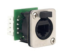 AMPHENOL SINE/TUCHEL RJXS8FD5I Modular Connector, IDC Punch Down, RJ45 Jack, 1 x 1 (Port), 8P8C, Cat5e, IP54, Panel Mount