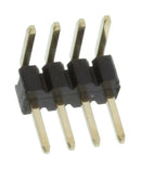 Multicomp PRO MC-HRT1-S04-G MC-HRT1-S04-G Pin Header Right Angle Board-to-Board 1.27 mm 1 Rows 4 Contacts Through Hole