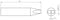 WELLER RTU 022 S MS SOLDERING TIP, CHISEL, 2.2MM