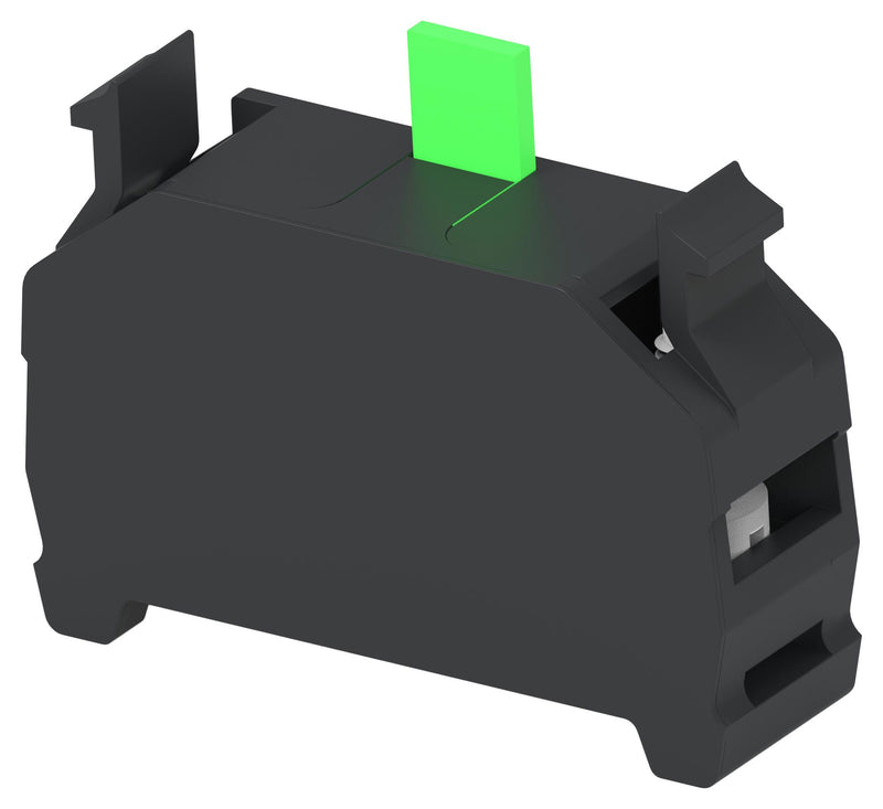 ALCOSWITCH - TE CONNECTIVITY CBE1NO Contact Block, SPST-NO, Green, Screw, 1 Pole, 10 A, 230 V