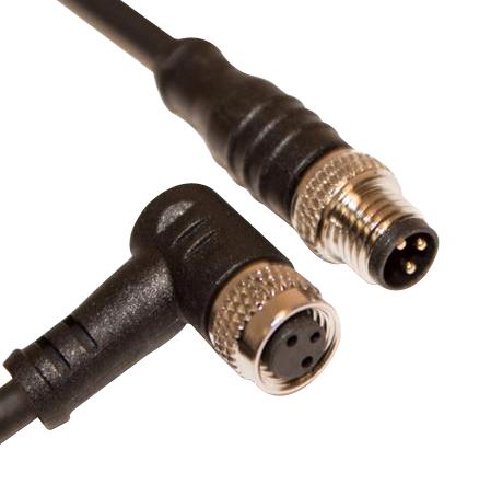 MUELLER ELECTRIC C83AD01M002 CABLE ASSY, 3P M8 PLUG-R/A RCPT, 6.6