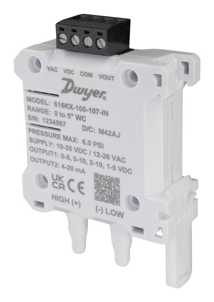 DWYER 616KX-200-200-IN. PRESSURE TX, DIFF, 25PA, ANALOG