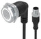 EAO 82-665G.1154 Vandal Resistant Switch, Ring Illuminated, 24V LED, 82 Series, 22 mm, SPDT, Momentary