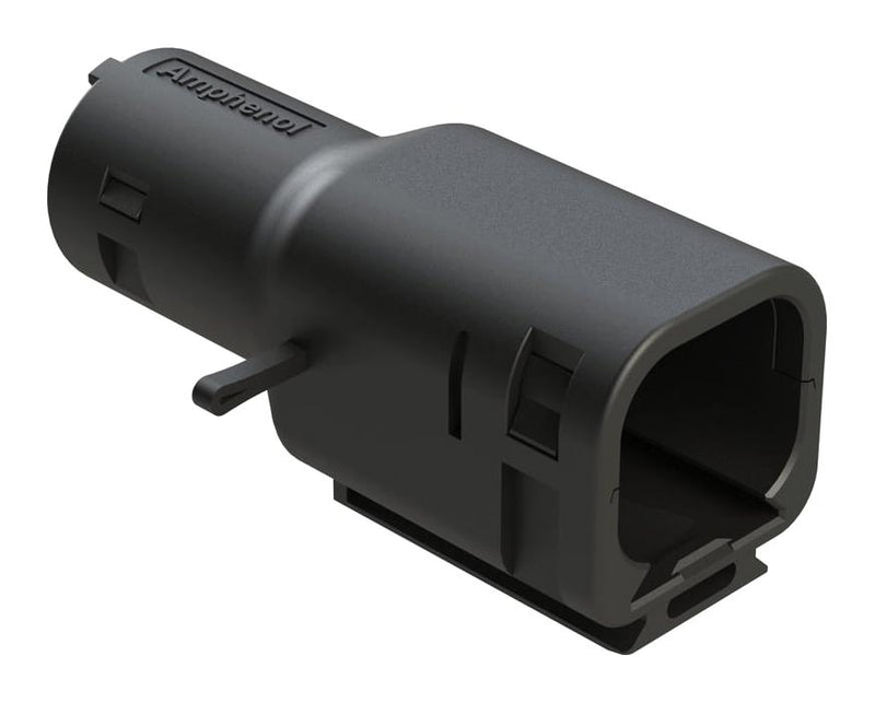 AMPHENOL SINE/TUCHEL ATMBS-027-0405 BACKSHELL, RCPT CONN, 4POS, 180DEG, BLK